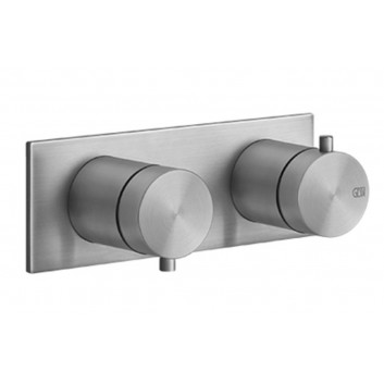 Thermostatic mixer shower Gessi Shower316, concealed, 2 wyjścia wody, brushed steel