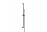 Shower rail Gessi Shower316, z handshower 1-funkcyjną, wężem i przyłączem kątowym, brushed steel