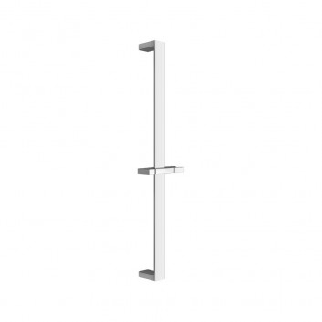 Shower rail Gessi Shower316, 828mm, z suwanym uchwytem, brushed steel