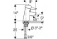 Washbasin faucet Geberit Bambini, standing, single lever, dla dzieci