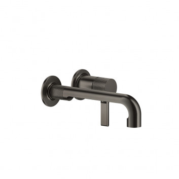 Washbasin faucet Gessi Inciso, concealed, 2-hole, długa spout, Black Metal Brushed PVD
