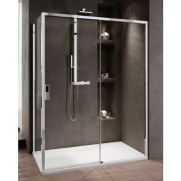 Door shower left Novellini Opera 2P 97-101x200cm transparent glass, profil chrome - sanitbuy.pl