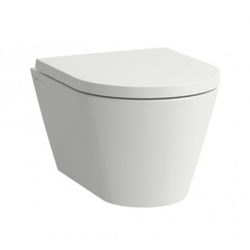 Wall-hung wc WC Laufen Kartell by Laufen, 49x37cm, rimless, round, white