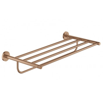Shelf with hanger for towel Grohe Essentials, 60cm, wall mounted, brushed warm sunset