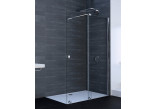 Door shower walk-in Huppe Xtensa pure, sliding, 120-140cm, stabilizator skośny, fixing right, Anti-Plaque, profil black