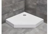 Pentagonal shower tray Radaway Doros PT, 80x80cm, white