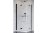Door shower right Radaway Nes 8 Black KDD B 90, folding, 900x2000mm, glass transparent, profil black mat
