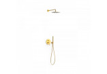 Shower set Tres Study-Colors, concealed, 2 wyjścia wody, Rapid-Box, gold 24-k