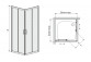 Square shower cabin Sanplast TX KN/TX5b-80-S, corner, 80x80cm, glass transparent, white profile