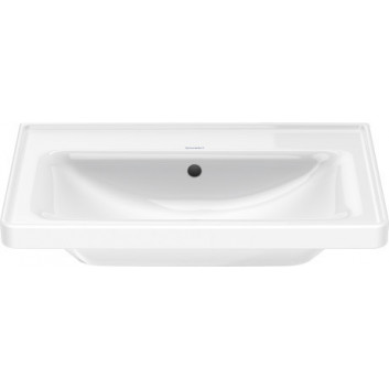Wall-hung washbasin/vanity Duravit D-Neo, 65x48cm, z overflow, battery hole, white