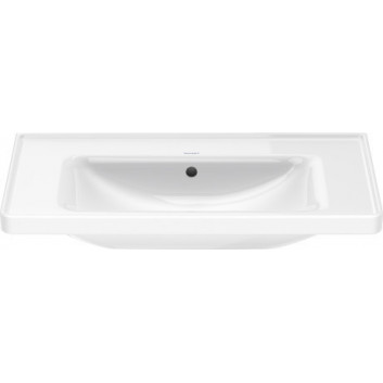 Wall-hung washbasin/vanity Duravit D-Neo, 80x48cm, z overflow, battery hole, white
