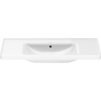 Wall-hung washbasin/vanity Duravit D-Neo, 100,5x48cm, z overflow, battery hole, white