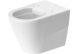 Bowl toilette standing Duravit D-Neo Rimless, 58x37cm, drain poziomy, bez rantu spłukującego, 4,5 l, UWL klasa 1, white