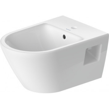 Wall hung bidet Duravit D-Neo Rimless, 54x37cm, fixing Durafix, white