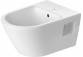 Wall hung bidet Duravit D-Neo Rimless, 54x37cm, fixing Durafix, white