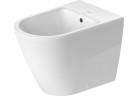 Back to wall bidet wallmounting Duravit D-Neo, 58x37cm, z overflow, battery hole white