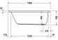 Bathtub rectangular Duravit D-Neo, 150x75cm, acrylic, 1 back ukośnie, white