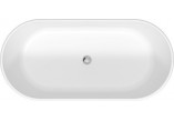 Bathtub freestanding Duravit D-Neo, 160x75cm, bezszwowa obudowa, DuraSolid, white