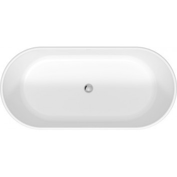 Bathtub freestanding Duravit D-Neo, 160x75cm, bezszwowa obudowa, DuraSolid, white