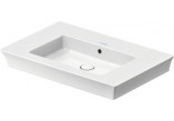 Wall-hung washbasin/vanity Duravit White Tulip, 75x49cm, z overflow, without tap hole, white