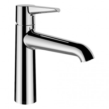 Bidet mixer Laufen Val, standing, spout 121mm, Eco+, korek automatyczny, chrome