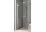Door shower Kermi Tusca, swinging, 900mm, hinge i profile przyścienne, left, shiny silver profile