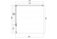 Square shower cabin Omnires Manhattan, 80x100cm, door swing, glass transparent, profil black mat