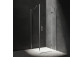 Rectangular shower cabin Omnires Manhattan, 90x120cm, door swing, glass transparent, profil chrome