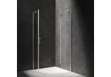 Rectangular shower cabin Omnires Manhattan, 130x120cm, door swing, glass transparent, profil chrome