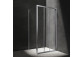 Semicircular shower cabin Omnires Bronx, 90x90cm, door sliding, glass transparent, profil chrome