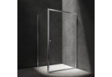 Rectangular shower cabin Omnires Bronx, 110x90cm, door sliding two-piece, glass transparent, profil chrome