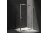 Rectangular shower cabin Omnires Bronx, 110x80cm, door sliding two-piece, glass transparent, profil chrome
