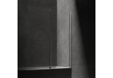 Parawan nawannowy Omnires Kingston, 120cm, montaż uniwersalny, door folding swinging, glass transparent, profil chrome