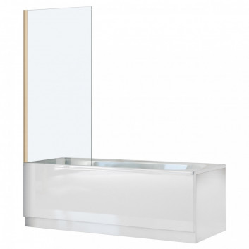 Parawan nawannowy Rea Elegant Gold, 70x140cm, uniwersalny, glass transparent, profil gold