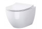 Bowl zawieszana with seat slim Cersanit Zen Set B246, 49,5x35,5cm, CleanOn, bez kołnierza, white