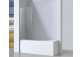 Parawan nawannowy Omnires Kingston, 120cm, montaż uniwersalny, door folding swinging, glass transparent, profil black mat