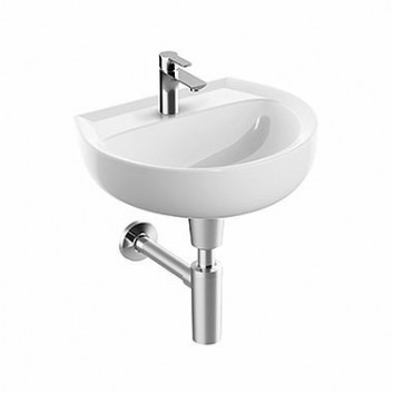 Wall-hung washbasin Kolo Nova Pro, 65x40cm, rectangular, without overflow, without tap hole, white