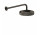 Overhead shower Gessi Inciso, średnica 218mm, arm wall-mounted 389mm, aged bronze