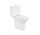 Set kompakt WC bowl ze zbiornikiem i deską Roca Debba Round, 65,5x35,5cm, Rimless, white