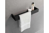 Shelf with handle for towel Novellini 12x30 cm - black mat