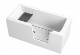 Bathtub rectangular Polimat Avo, 140x70cm, with door dla seniora on the right, acrylic, white