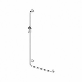 Shower handrail Kolo Lehnen Funktion, 60x120cm, right, gładkie arm pionowe, powierzchnia smooth, stainless steel