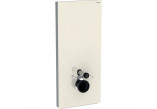 Sanitary module Geberit Monolith Plus do WC wiszącego, glass white/aluminium, H114, fixing 18 cm