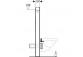 Sanitary module Geberit Monolith Plus do WC wiszącego, glass white/aluminium, H114, fixing 18 cm