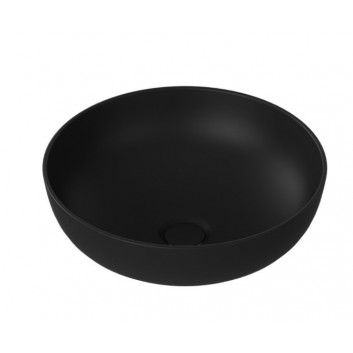 Countertop washbasin Massi Molis Black, round, 38cm, without overflow, black