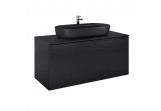 Cabinet vanity Elita Glam, 120cm, 1S + 1S, 2 szuflady, black mat