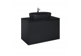 Cabinet vanity Elita Glam, 90cm, 1S + 1S, 2 szuflady, black mat