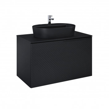 Cabinet vanity Elita Glam, 120cm, 1S + 1S, 2 szuflady, black mat