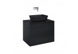 Cabinet vanity Elita Glam, 70cm, 1S + 1S, 2 szuflady, black mat