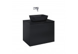 Cabinet vanity Elita Glam, 90cm, 1S + 1S, 2 szuflady, black mat